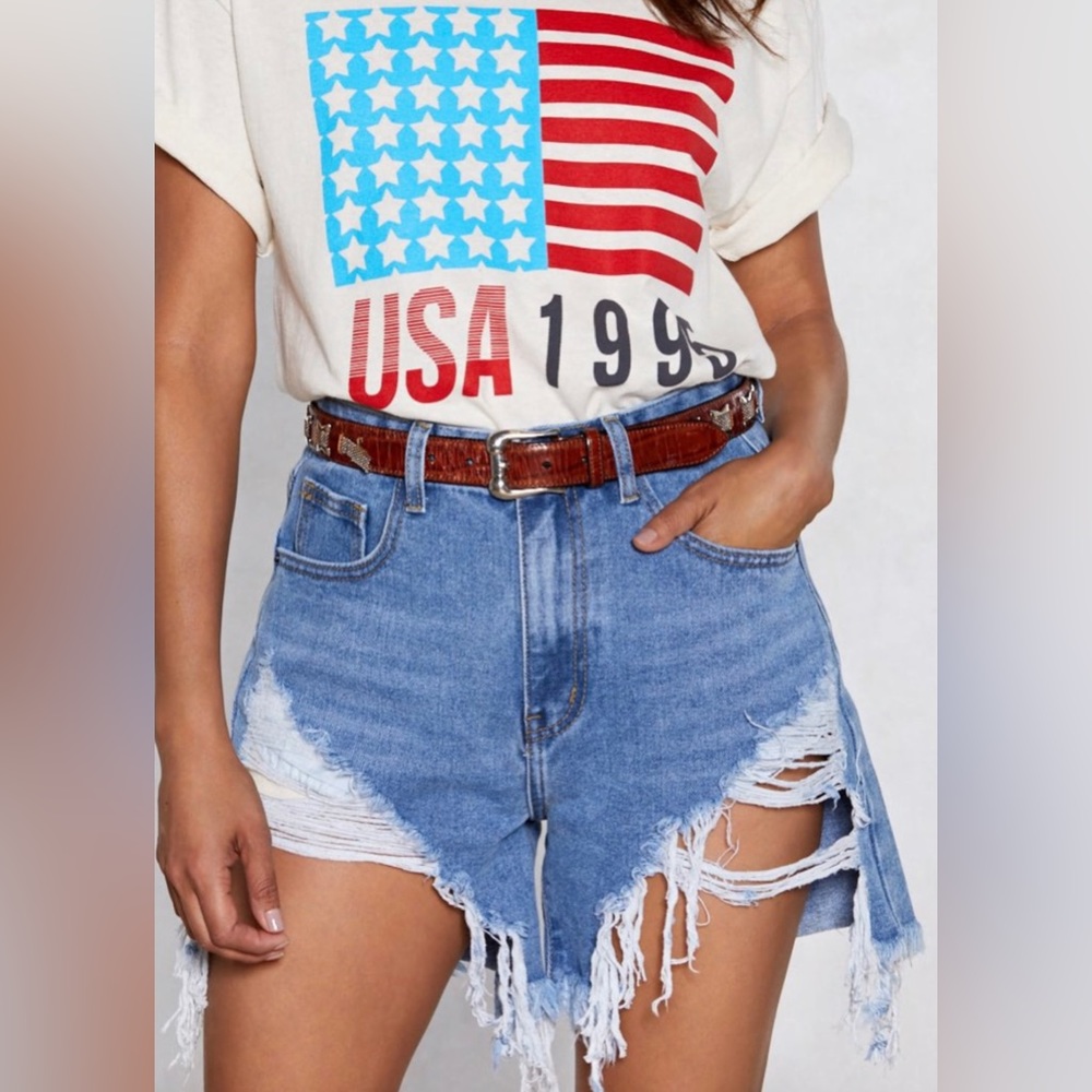 Distressed Denim Highwaisted Nasty Gal Shorts